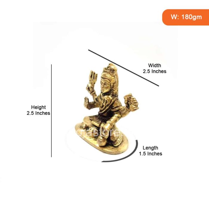 Shiva Bhagavan Idol ( God Shiva Brass Idol Small 2 inches) - Image 3