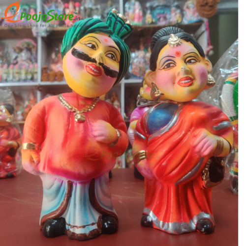 Puja Celebrations Kondapalli Handmade Thatha Paati Doll Set
