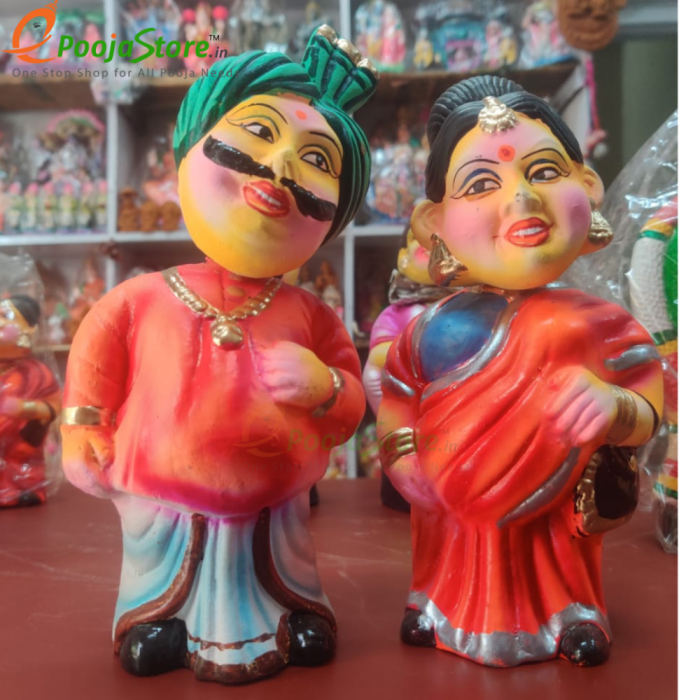 Puja Celebrations Kondapalli Handmade Thatha Paati Doll Set