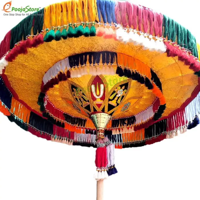 Temple Umbrella / Utsava Umbrella / Temple Kovli Kadai For God with Double Layered - Image 5